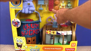 Видео для Детей! Губка Боб Квадратные Штаны – БИТВА НА РАБОТЕ! Krusty Krab Playset Мультики