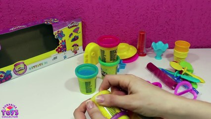 Play Doh Videos - Lets Make Ice Cream Cake Flowers With Play Doh Sparkle