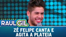 Zé Felipe canta e agita plateia