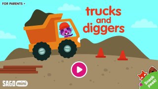 Fun Sago Mini Games - Kids Fun Design Build New Construction Games With Sago Mini Trucks & Diggers