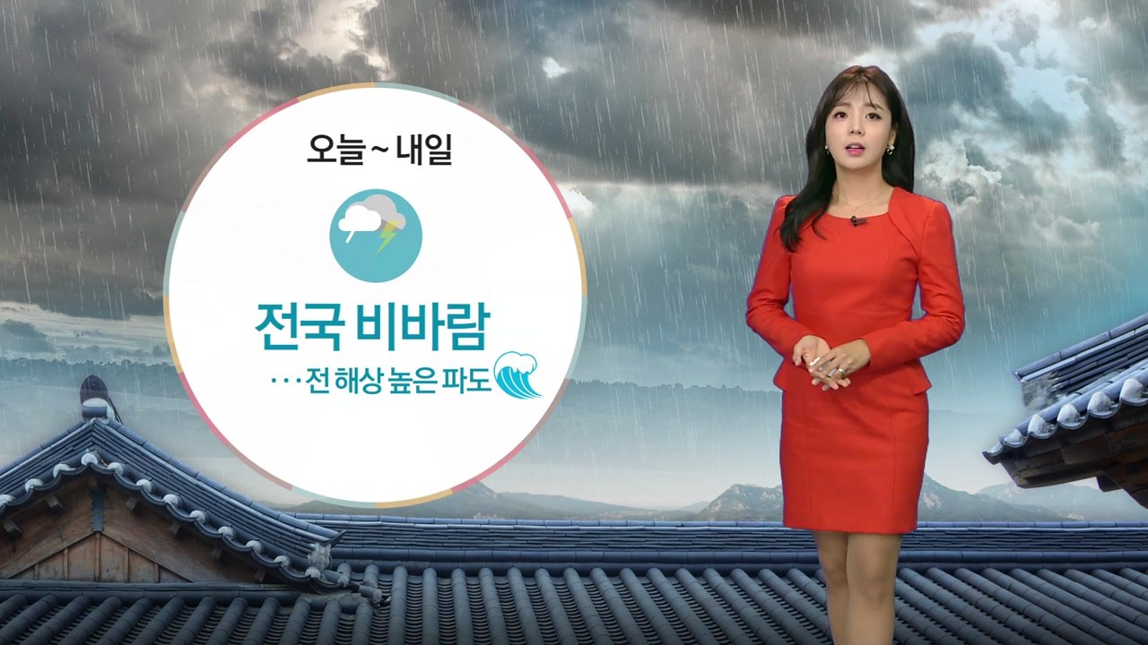 [날씨] 오늘~내일 전국 비바람...전 해상 높은 파도 / YTN