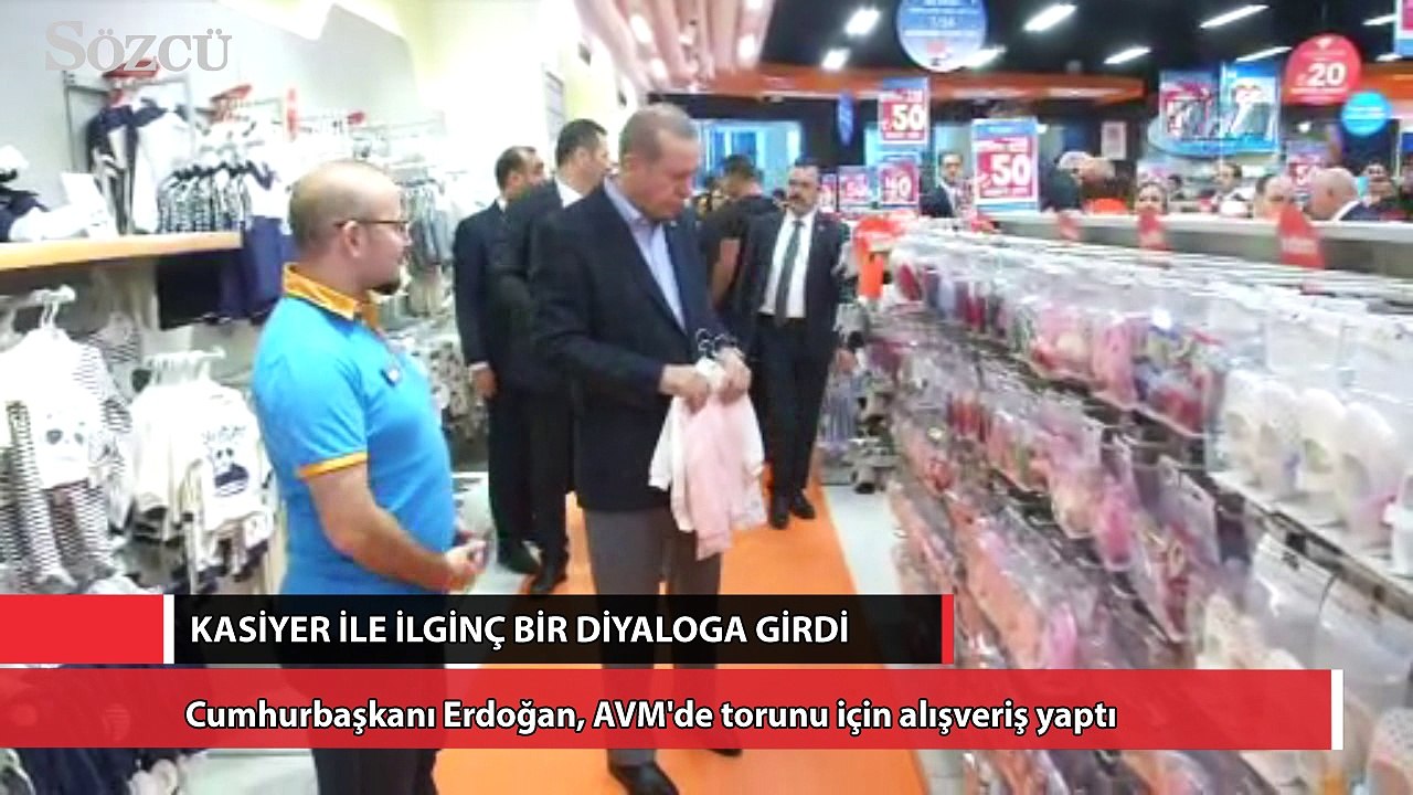Cumhurbaşkanı Erdoğan, AVM'de torunu için alışveriş yaptı