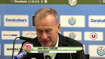 Réaction de Gilbert Zoonekynd et Jean-Marc Furlan après Tours FC - Stade Brestois 29