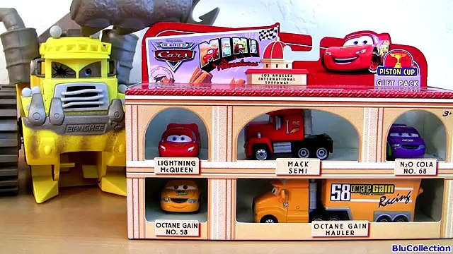 Disney Cars Trucks Mack Semi Truck Octane Gain Hauler, Lightning McQueen car-toy Screaming Banshee