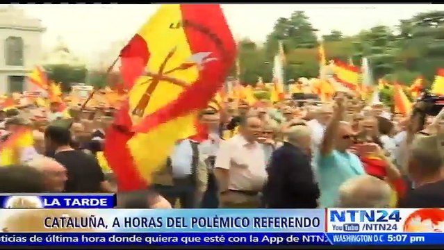 Partidarios del referendo independentista en Cataluña pasarán la noche en los colegios donde serán las votaciones para e