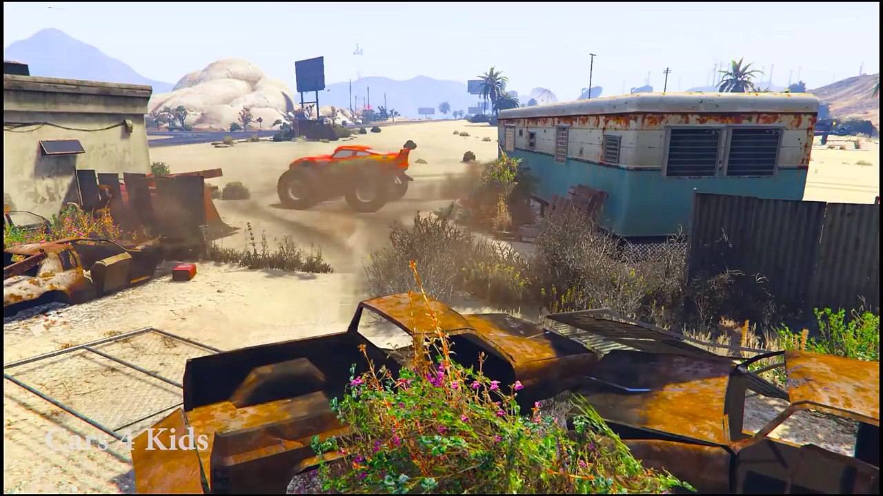 Lightning McQueen CARS Transportation & Spiderman Kids Cartoon w Colors for Children Nursery Rhymes