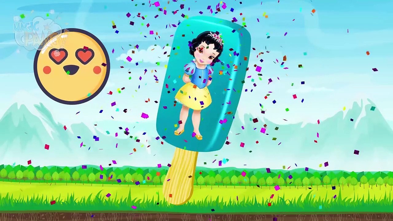 Wrong Heads Little Ariel Aurora Belle SnowWhite Ice Cream Popsicle Finger Family Nursery Rhymes