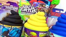 SUPERHERO Play-doh Ice Cream Surprise Cups, Avengers, Incredible Hulk, Ironman TMNT TUYC