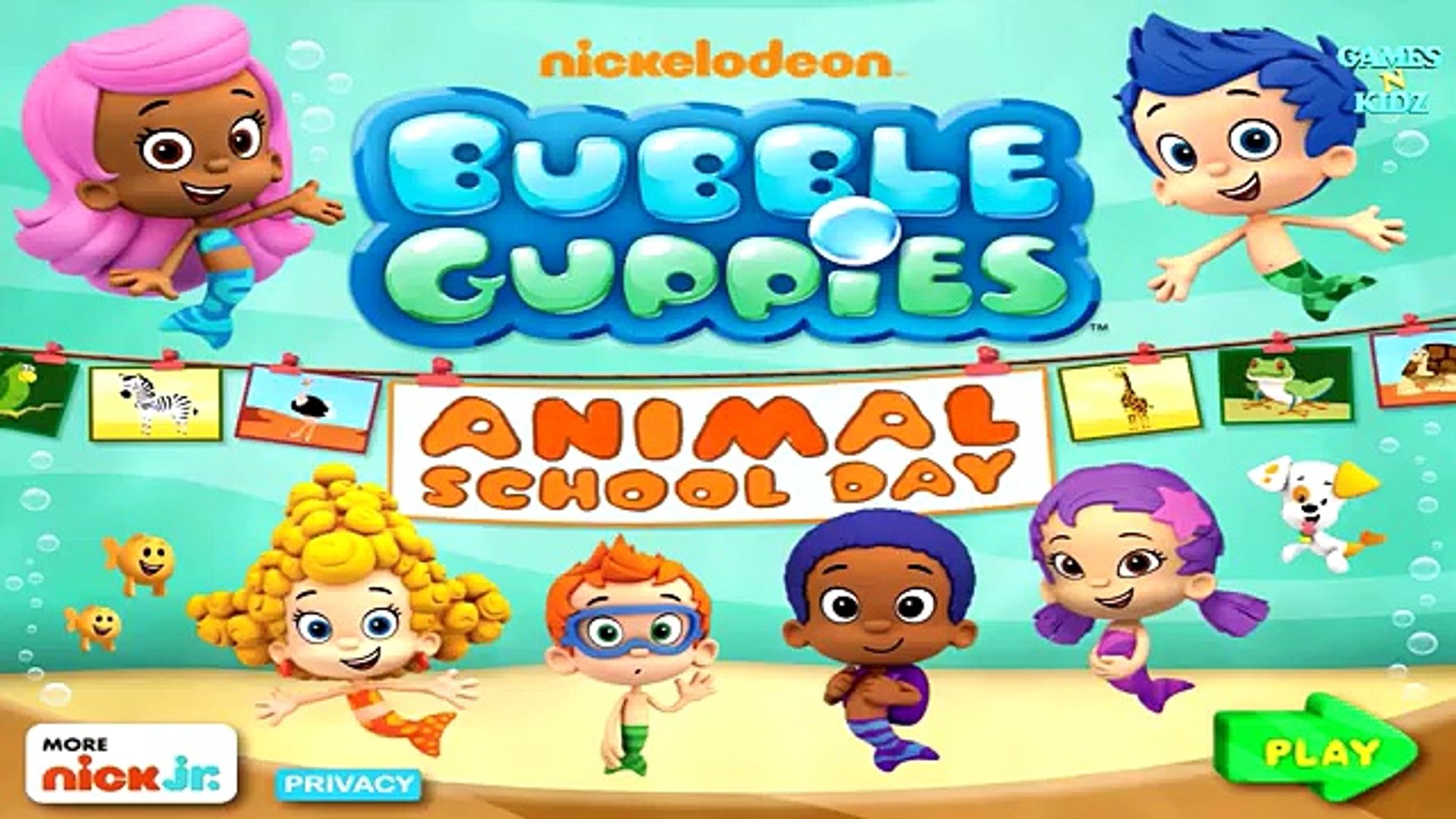Bubble Guppies GAMES Episodes Animal School Day Learn Animals Nick