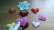DIY Easy Valentine Heart Garland, Flowers. Cute Handmade Paper Crafts. Origami Decoration