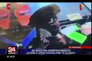 El Agustino: detienen a ‘ladrón elegante’ y no muestra arrepentimiento