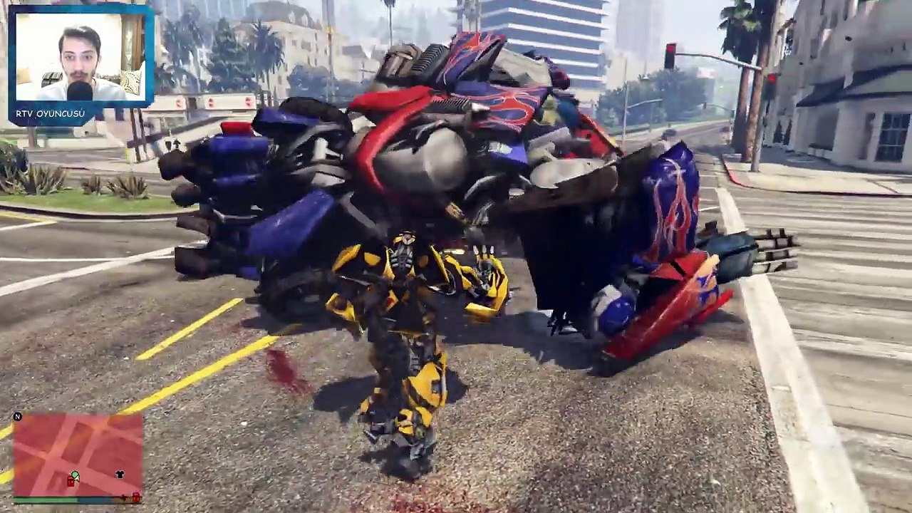 TRANSFORMERS BUMBLEBEE VS OPTIMUS PRIME GTA 5 MODU