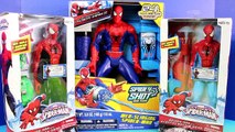 Marvel Ultimate Spider-man Web Slinging Spiderman Electro Battle Gear Gets Sprayed In The Snow