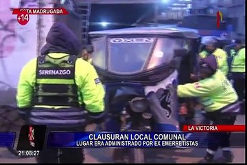 La Victoria: clausuran local comunal que era administrado por ex emerretistas