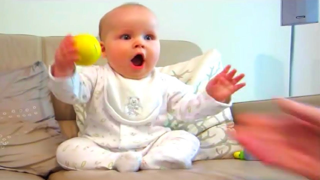 FUNNY BABIES PLAYING CATCH COMPILATION