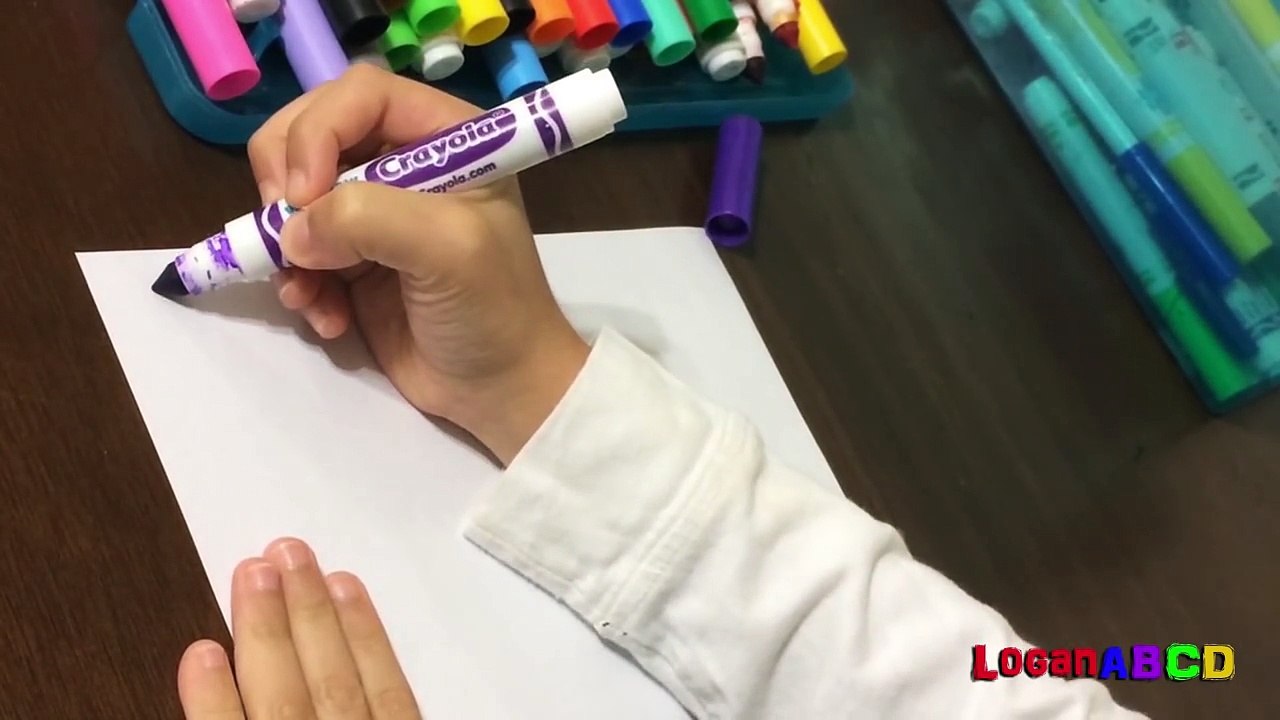 Learning ABC Phonics drawing using color markers full version A-Z