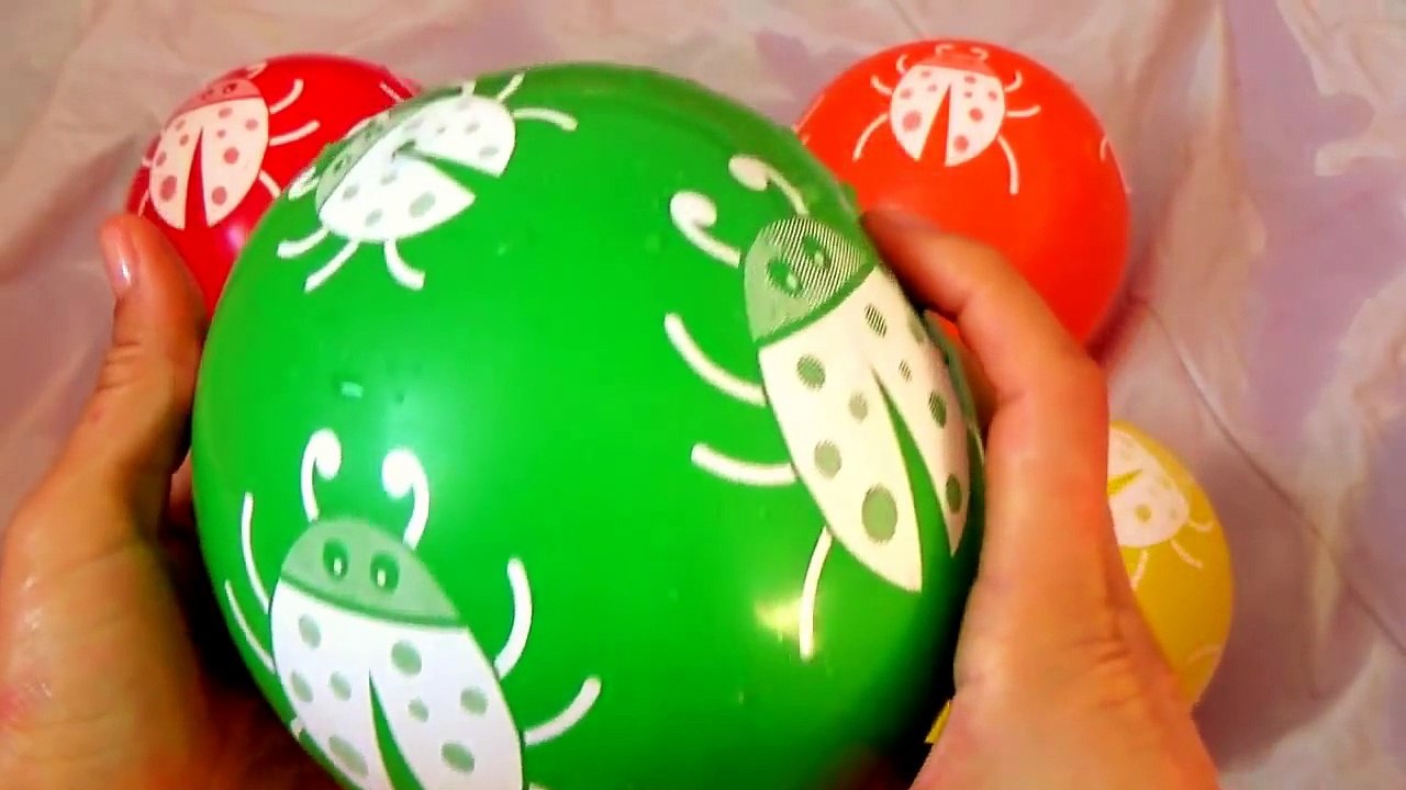 Learn english Kids Family finger songs Learn colours balloons pop show Water balloon fun educational