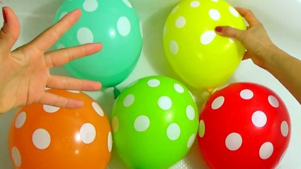 Learn Colors Balloons Compilation 5 Polka Dots Balloon Finger Family Nursery Rhymes Collection