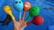 Learn colors with Intelligent DOLPHINS swimming in a POOL Balloons Finger family song