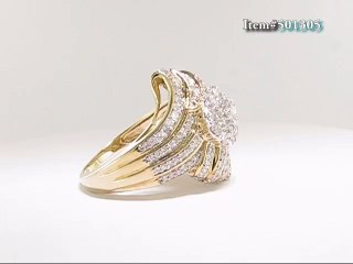 Ladies Designer Diamond Engagement Ring 1.21ct 10K Gold