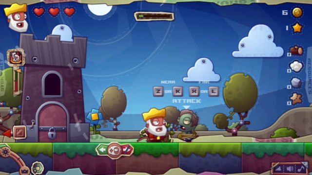 Мультик игра для детей Зомби у ворот # Zombie at the gates # 1