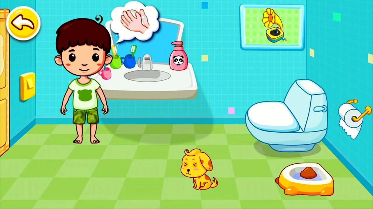 Приучение к туалету - Детская розвивающая мультик игра для детей - Малыш обкакался и описался -