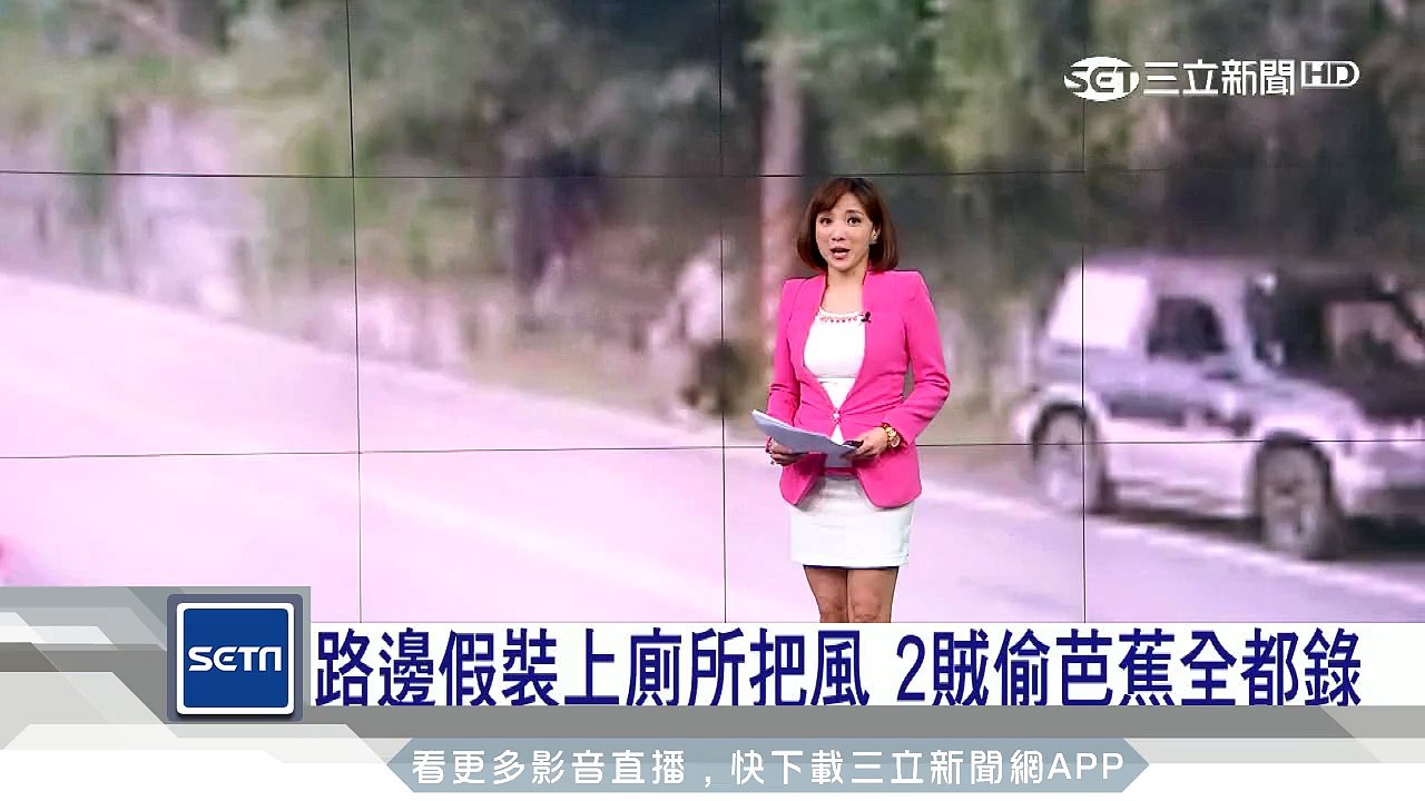 路邊假裝上廁所把風　2賊偷芭蕉全都錄｜三立新聞台