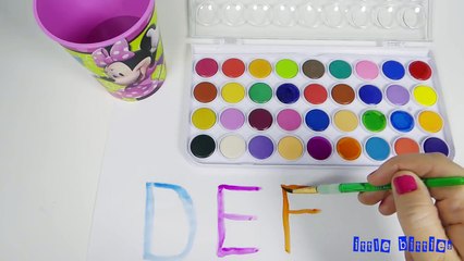 Learn Alphabet with Watercolor Paints for Kids ABCDEFGHIJKLMNOPQRSTUVWXYZ