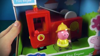 Peppa Pigs Fire Engine Playset with Stop-Motion Animation and Surprise