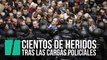 Cientos de heridos en las cargas policiales en Cataluña