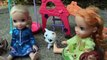 Anna And Elsa Toddlers At Playground With Littlest Pet Shop! Playing, Swimming, Swingset Fun!