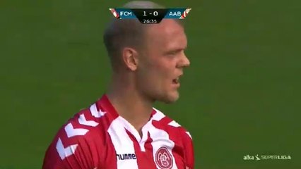 Jakob Poulsen penalty Goal HD - Midtjylland 1-0 AaB 01.10.2017