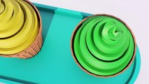 Learn Colors with Ice Cream for Children - Educational Learning video for Baby or Kids