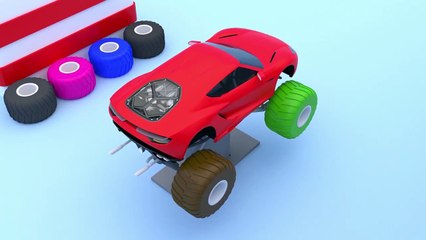 Learn Colors with Service Station for Children - Education video for Toddlers or Baby