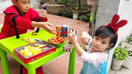 Joker ROB ICE CREAM Elsa Baby w/ Rapunzel baby, bad baby elsa