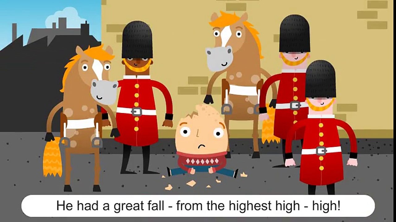Humpty Dumpty Sat on a Wall - Animation English Rhymes for Children