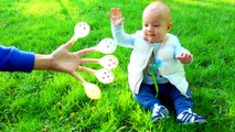 Cute Baby Video - Finger Family Song with Polka Dot Balloons and Real Babies