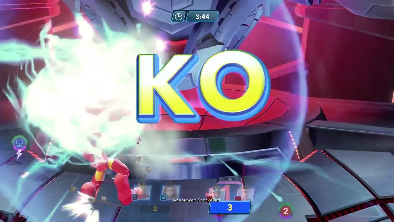 Iron Man and Black Widow VS Captain America and Falcon Marvel Battlegrounds Disney Infinity 3.0