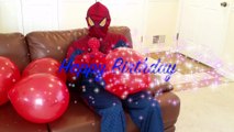 Pop Balloon Happy Birthday Spider Baby Superhero with Baby Balloons Show compilation drop pop