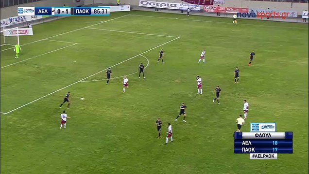 Koulouris Red card - AEL Larisa 0-1 PAOK - 30.09.2017 [HD]