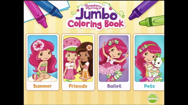 Strawberry Shortcake Jumbo Coloring Book Part 2 - iPad app demo for kids - Ellie