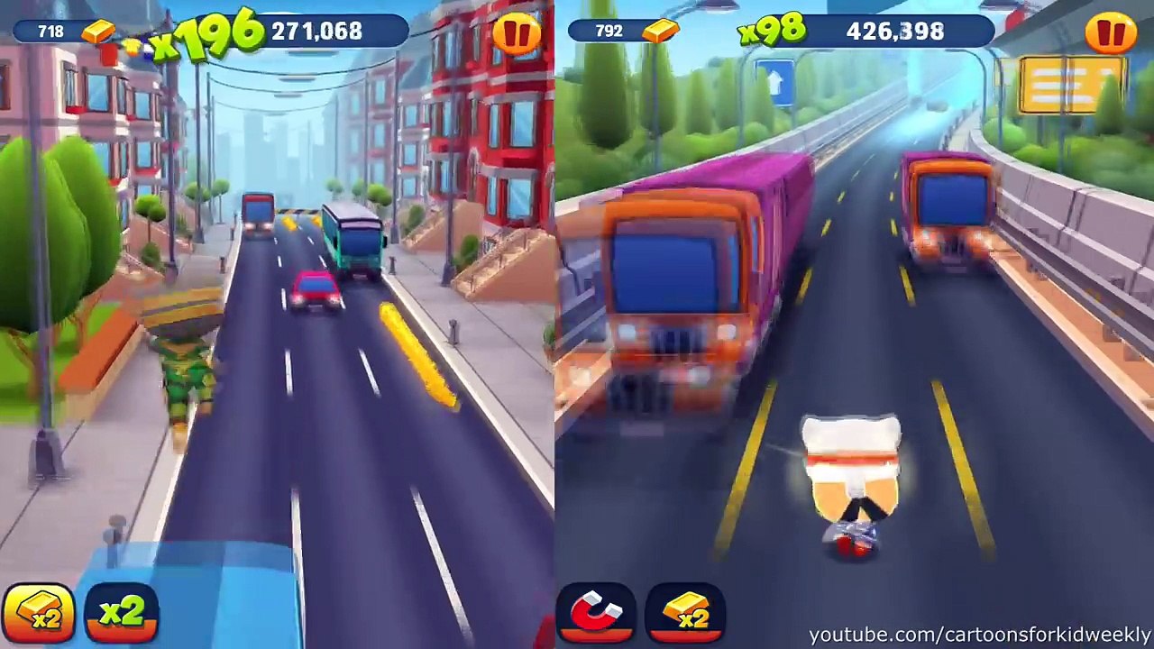 Talking Tom Gold Run - Super Tom vs Super Angela - Who is won???