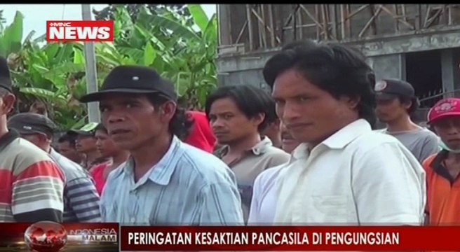 Ratusan Pengungsi Gunung Agung Ikuti Upacara Peringatan Hari Kesaktian Pancasila