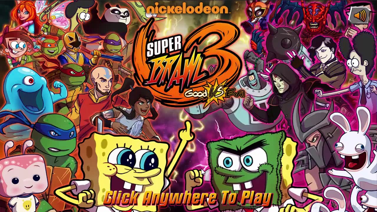 SpongeBob SquarePants - GOOD Vs EVIL - Super Brawl 3 - Full Adventure Game Full Episodes