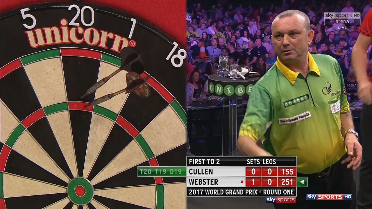 2017 World Grand Prix Darts | Round 1 | Joe Cullen vs Darren Webster Part 2
