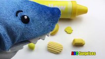 Best COLOR Learning Video for Kids Learn Color YELLOW Giant Crayon Filled with Toys ABC Surprises