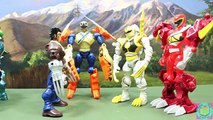 POWER RANGER MIXX N MORPH WHITE RANGER and TIGERZORD Adventure with Red & Gold Power Rangers!