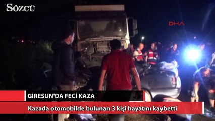 Giresun'da feci kaza