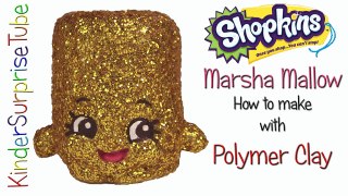 SHOPKINS Limited Edition MARSHA MALLOW How To Make With Polymer Clay Shopkins Custom DIY
