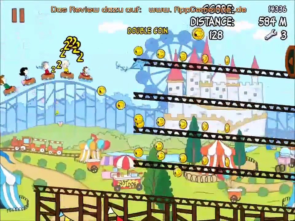 Snoopy Coaster - Gameplay AppGemeinde